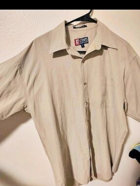 USPA Short Sleeve Button-Up in Beige